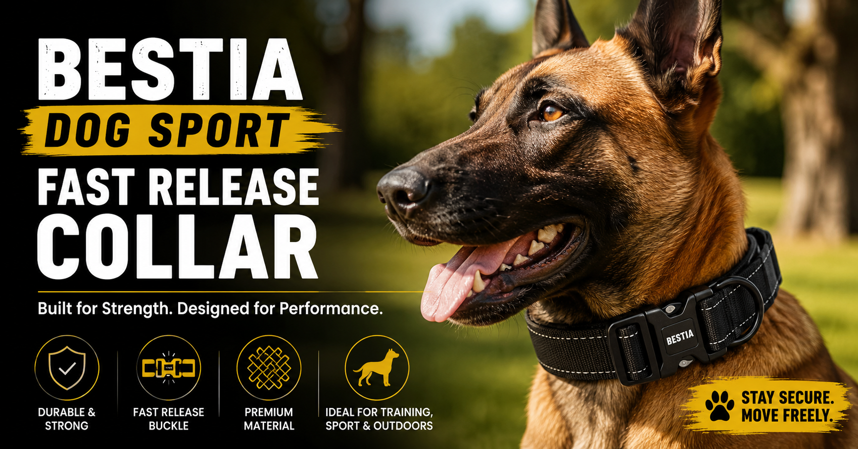 Bestia Dog Sport Fast Release Collar